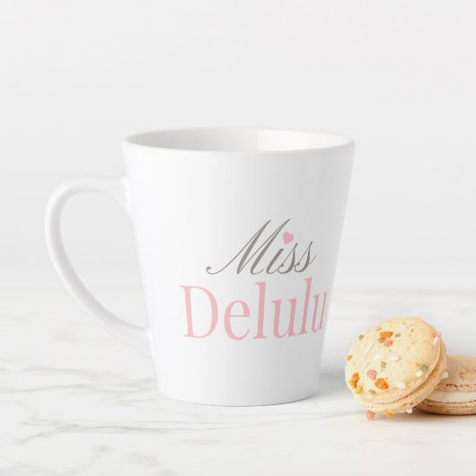 Miss Delulu – Cute Aesthetic  Latte Mok (In situ)
