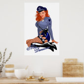 "Miss Demeanor" Pinup Poster (Keuken)
