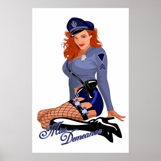 "Miss Demeanor" Pinup Poster (Voorkant)