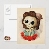 Miss Dood en Rozen Briefkaart (Voorkant / Achterkant)