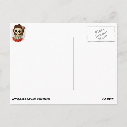 Miss Dood en Rozen Briefkaart (Achterkant)