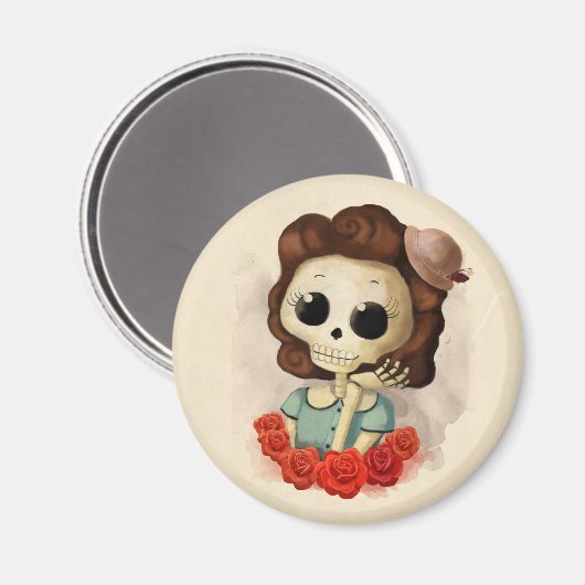 Miss Dood en Rozen Magneet (Voorkant / Achterkant)