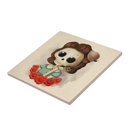 Miss Dood en Rozen Tegeltje (Zijkant)