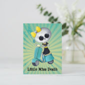 Miss Dood op scooter Briefkaart (Staand voorkant)