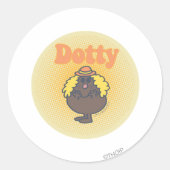 Miss Dotty | Spotlight Ronde Sticker (Voorkant)