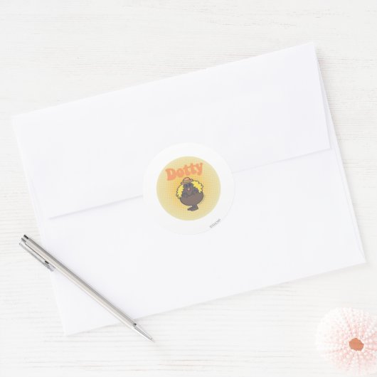 Miss Dotty | Spotlight Ronde Sticker (Envelop)