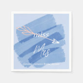 Miss Dusky Blue Paint Swash Servet (Voorkant)