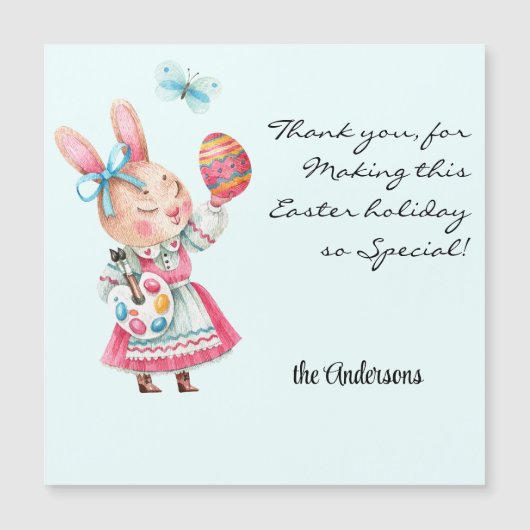 , Miss Easter Bunny Magnetic Dank u (Voorkant)