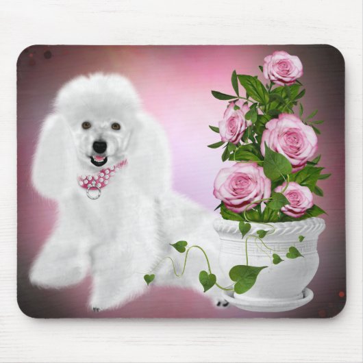 Miss Elegant Poodle Mousepad Muismat (Voorkant)