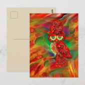 Miss Extravagance Herfst Mode Owl Briefkaart (Voorkant / Achterkant)