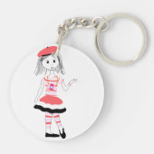 Miss Fashionista Sleutelhanger (Achterkant)