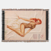 Miss Februari Varga Meisje 1946 Pin-up Kalender Deken (Voorkant)