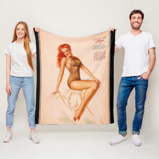 Miss Februari Varga Meisje 1946 Pin-up Kalender Fleece Deken