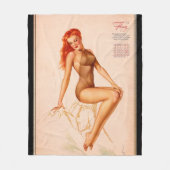 Miss Februari Varga Meisje 1946 Pin-up Kalender Fleece Deken (Voorkant)