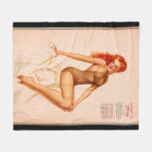 Miss Februari Varga Meisje 1946 Pin-up Kalender Fleece Deken (Voorkant (Horizontaal))