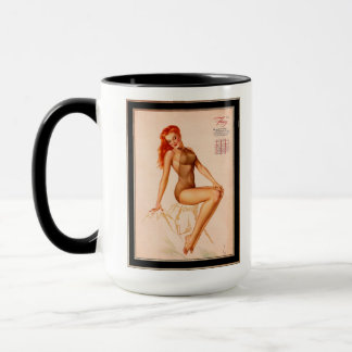 Miss Februari Varga Meisje 1946 Pin-up Kalender Mok