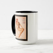 Miss Februari Varga Meisje 1946 Pin-up Kalender Mok (Voorkant links)