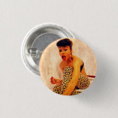 Miss Février Ronde Button 3,2 Cm (Voorkant /achterkant)