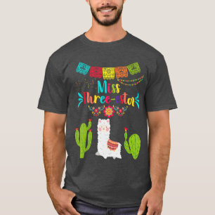 Miss FiestahreeEsta Meisje 3e Verjaardag Meican Fe T-shirt