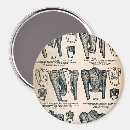 Miss' Fietsjassen -  1897 Advertentie Magneet (Voorkant / Achterkant)