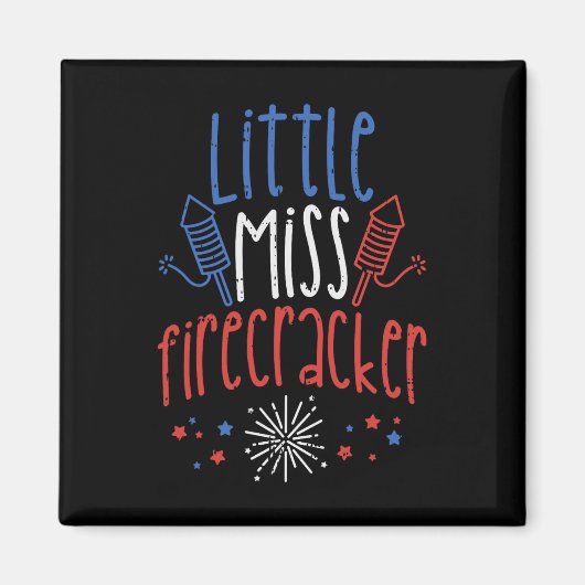 Miss Firecracker Funny 4 juli Pride Gi Magneet (Voorkant)