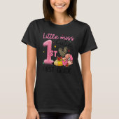 Miss First Grade Pencil Leopard Heart Terug T-shirt (Voorkant)