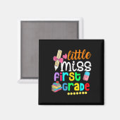 Miss First Grade terug naar school 1ste graad Magneet (Voorkant / Achterkant)
