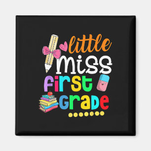 Miss First Grade terug naar school 1ste graad Magneet
