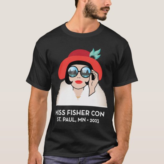Miss Fisher Con 2023 - omgekeerd T-shirt (Voorkant)