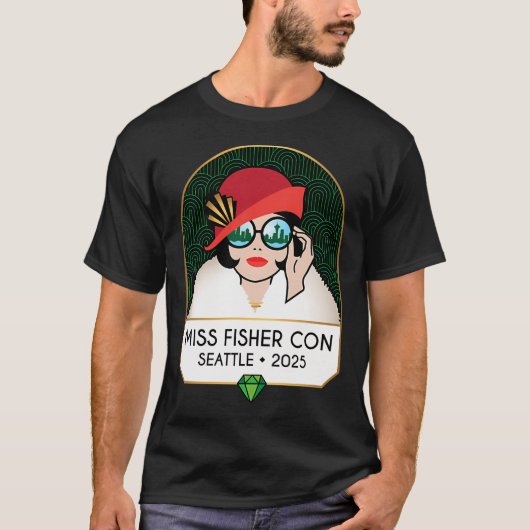 Miss Fisher Con 2025 T-shirt (Voorkant)