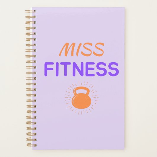 Miss Fitness-agenda. Sportcadeau Idee Planner (Voorkant)