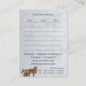 Miss Fitness II - Business-, Schedule Kaart Visitekaartje (Achterkant)