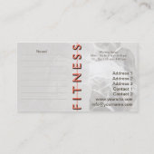 Miss Fitness - Visitekaartje (Achterkant)