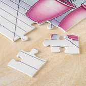 Miss Flamingo heeft een Bubbelbad Legpuzzel (Zijkant)