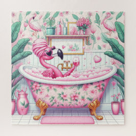 Miss Flamingo heeft een Bubbelbad Legpuzzel