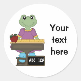 Miss Froggy/Pas je tekst aan! Ronde Sticker