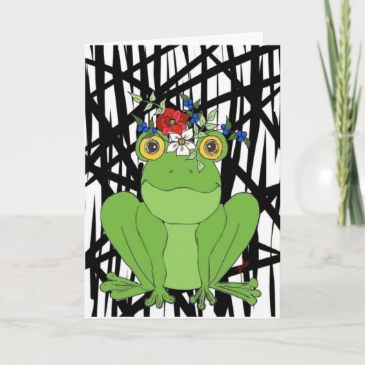 Miss Froggy Verjaardag Kaart voor een vriend! (Voorkant)