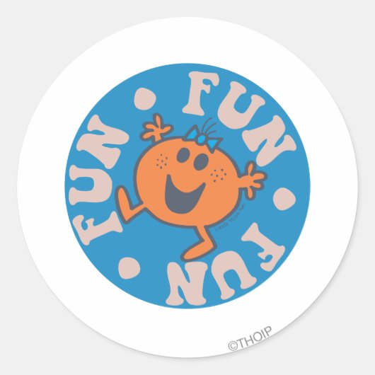 Miss Fun Fun Fun Ronde Sticker (Voorkant)