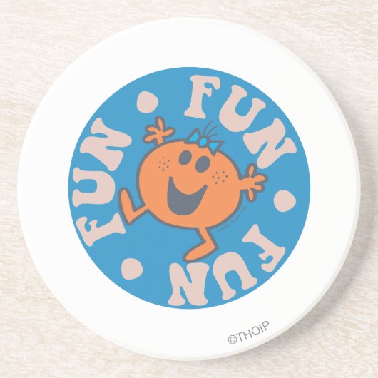 Miss Fun Fun Fun Zandsteen Onderzetter (Voorkant)