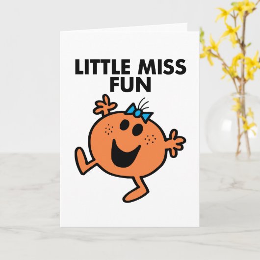 Miss Fun Waving Joyous Kaart (Gele Bloem)