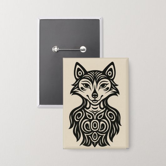 Miss Furry Button (Voorkant / Achterkant)