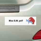 Miss G.W. nog niet Bumpersticker (Op auto)
