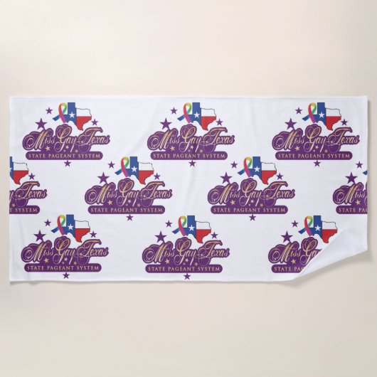 Miss Gay Texas State Strand/Zwembad Handdoek (Voorkant)