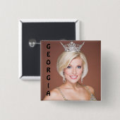 Miss Georgia Buttonnen Vierkante Button 5,1 Cm (Voorkant /achterkant)
