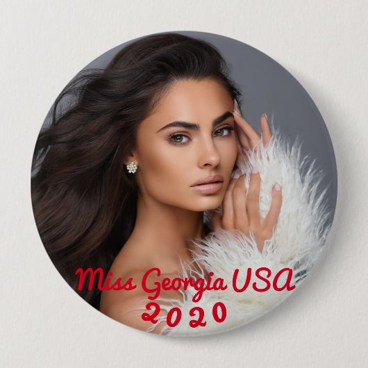 Miss Georgia USA 2020-Button Ronde Button 4,0 Cm (Voorkant)