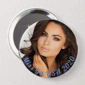 Miss Georgia USA-knop Ronde Button 4,0 Cm (Voorkant /achterkant)