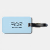 Miss Giggles | Zwarte briefing Bagagelabel (Achterkant horizontaal)