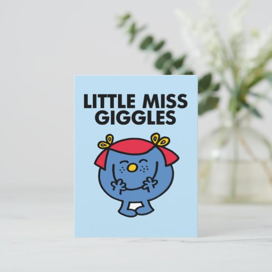 Miss Giggles | Zwarte briefing Briefkaart