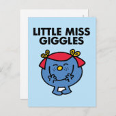 Miss Giggles | Zwarte briefing Briefkaart