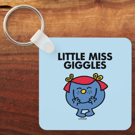 Miss Giggles | Zwarte briefing Sleutelhanger (Voorkant)